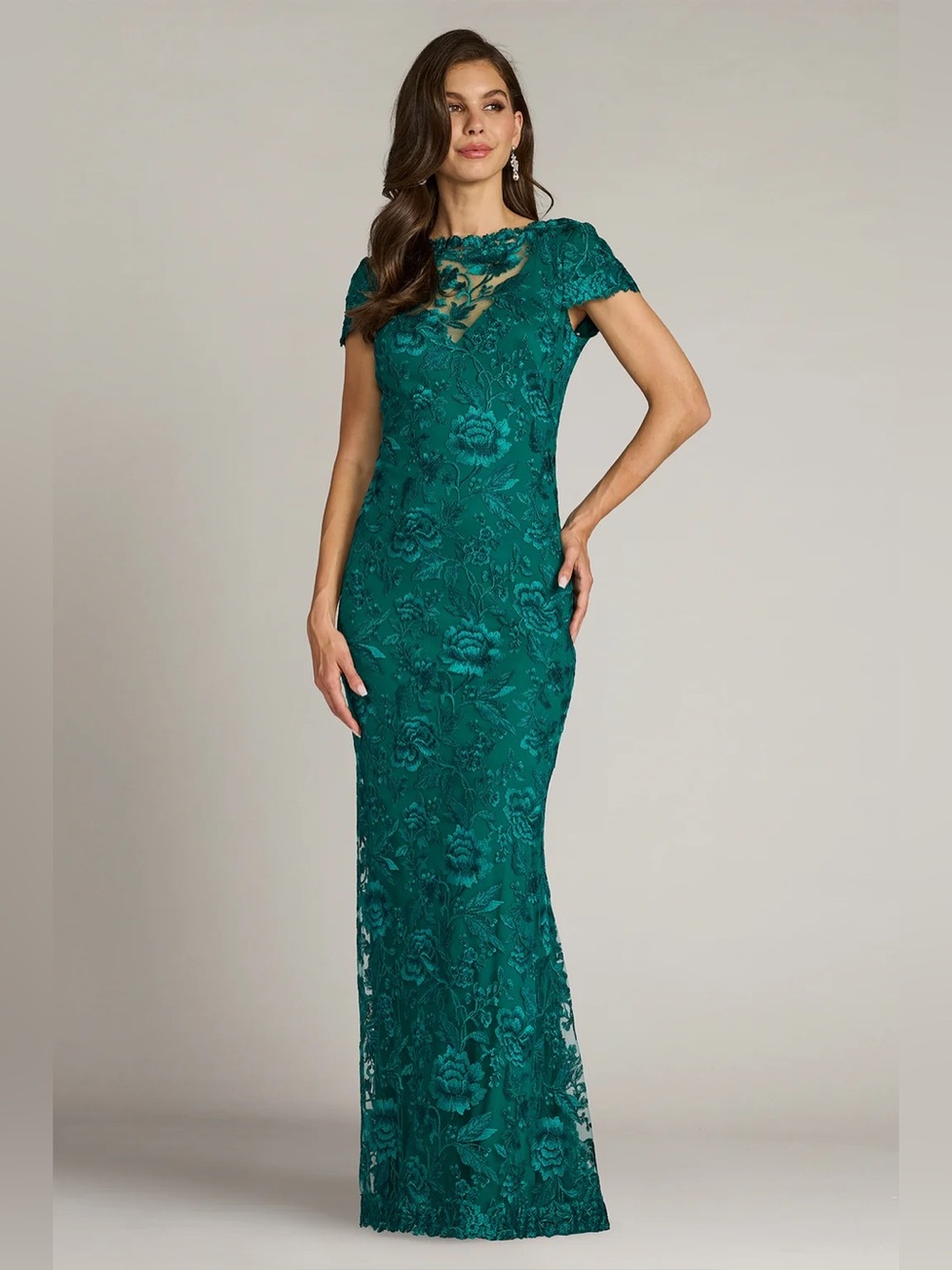 TADASHI SHOJI - ORAN EMBROIDERED TULLE GOWN